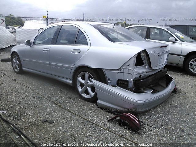 WDBRF52H56F732537 - 2006 MERCEDES-BENZ C GENERATION 2006 230 SILVER photo 3