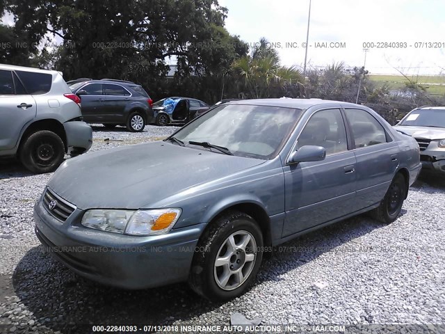 4T1BG22K2YU973797 - 2000 TOYOTA CAMRY CE/LE/XLE BLUE photo 2