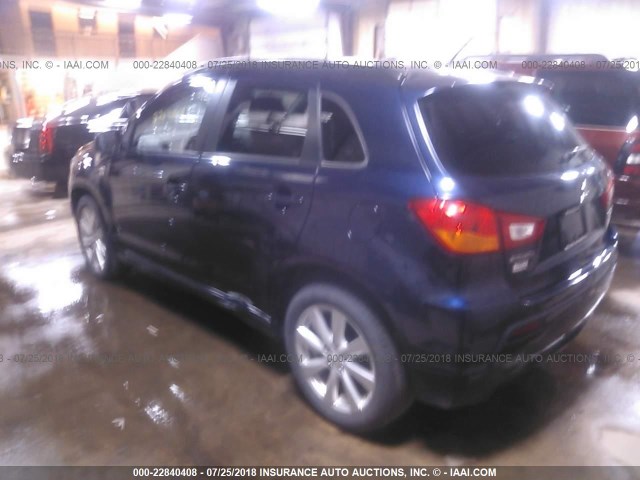 JA4AR4AU7CZ005483 - 2012 MITSUBISHI OUTLANDER SPORT SE Dark Blue photo 3