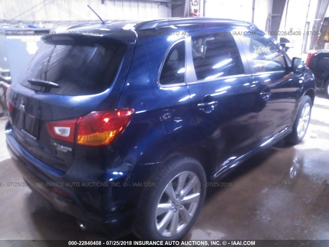 JA4AR4AU7CZ005483 - 2012 MITSUBISHI OUTLANDER SPORT SE Dark Blue photo 4