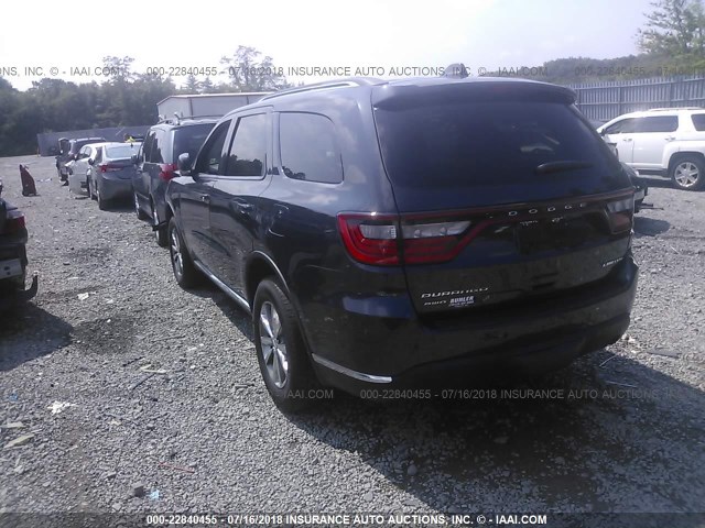 1C4RDJDGXFC927457 - 2015 DODGE DURANGO LIMITED BLACK photo 3