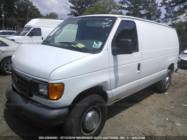 1FTSE34L06HB39068 - 2006 FORD ECONOLINE E350 SUPER DUTY VAN WHITE photo 2