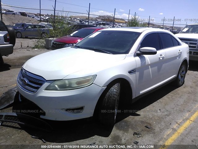 1FAHP2KT7BG102882 - 2011 FORD TAURUS SHO WHITE photo 2