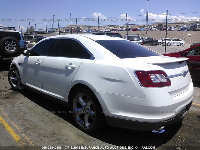 1FAHP2KT7BG102882 - 2011 FORD TAURUS SHO WHITE photo 3