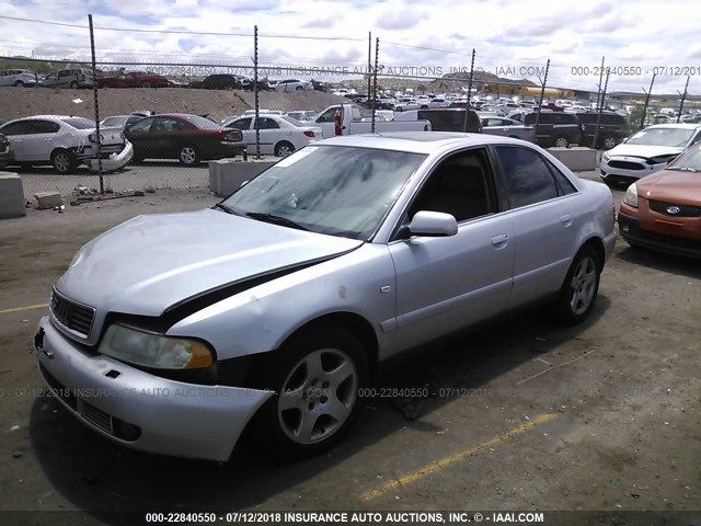 WAUDH68D51A139022 - 2001 AUDI A4 2.8 QUATTRO SILVER photo 2