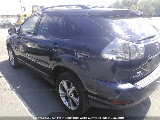 JTJHW31U760035693 - 2006 LEXUS RX 400 BLUE photo 3