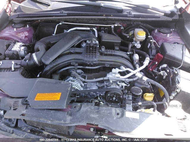 JF2GTABC4JH277502 - 2018 SUBARU CROSSTREK PREMIUM Tünd qırmızı foto 10
