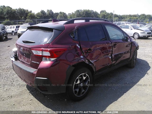 JF2GTABC4JH277502 - 2018 SUBARU CROSSTREK PREMIUM MAROON photo 4