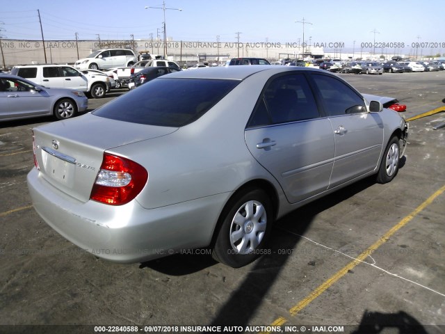 4T1BE32K04U922269 - 2004 TOYOTA CAMRY LE/XLE/SE SILVER photo 4