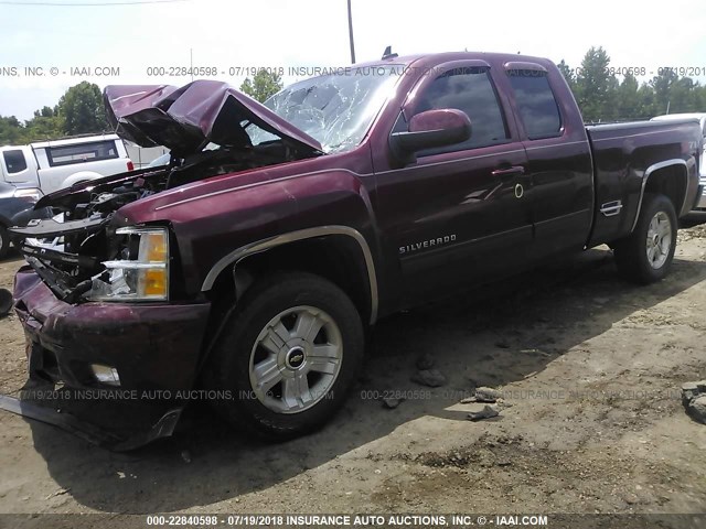 1GCRKTE7XDZ102674 - 2013 CHEVROLET SILVERADO K1500 LTZ BROWN photo 2