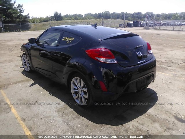 KMHTC6AD7CU060536 - 2012 HYUNDAI VELOSTER BLACK photo 3