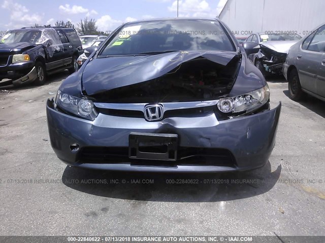 JHMFA36258S022513 - 2008 HONDA CIVIC HYBRID GRAY photo 6