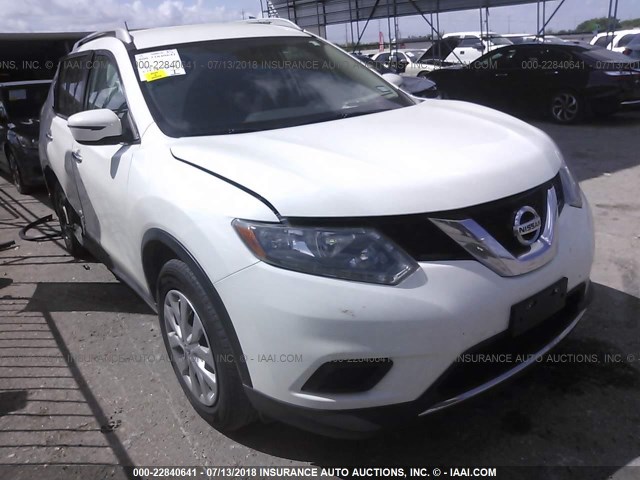 5N1AT2MT7GC858209 - 2016 NISSAN ROGUE S/SL/SV WHITE photo 1