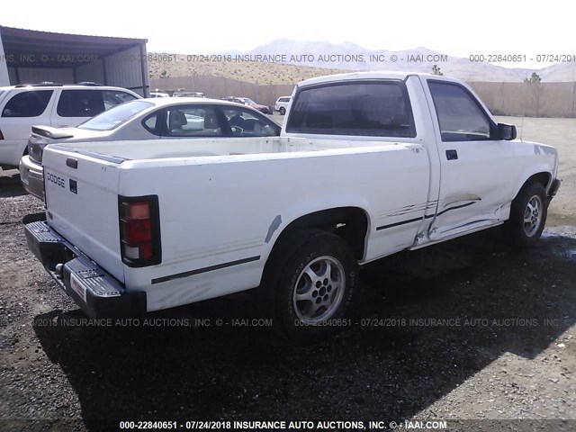 1B7FL26P3TS639628 - 1996 DODGE DAKOTA WHITE photo 4