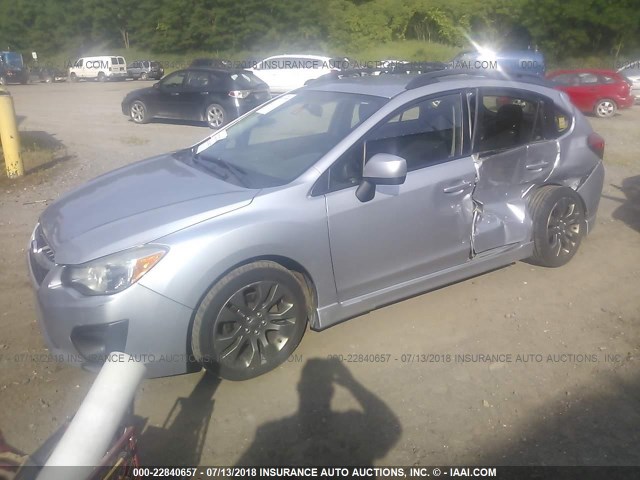 JF1GPAL60D2803164 - 2013 SUBARU IMPREZA SPORT PREMIUM SILVER photo 2