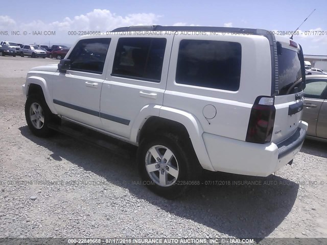 1J8HG48K98C205637 - 2008 JEEP COMMANDER SPORT Weiß Foto 3
