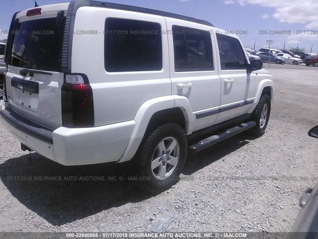 1J8HG48K98C205637 - 2008 JEEP COMMANDER SPORT Weiß Foto 4