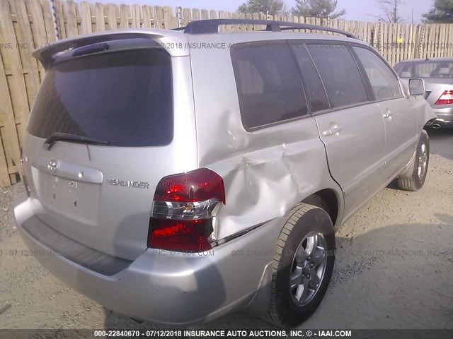 JTEEP21A170200332 - 2007 TOYOTA HIGHLANDER SPORT/LIMITED SILVER photo 4