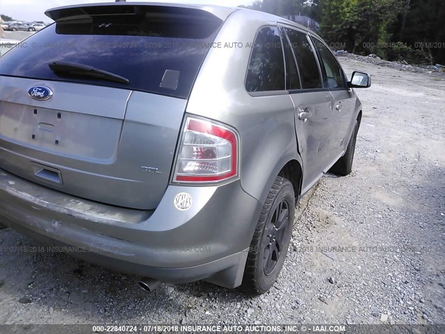 2FMDK38C48BA08507 - 2008 FORD EDGE SEL GRAY photo 6