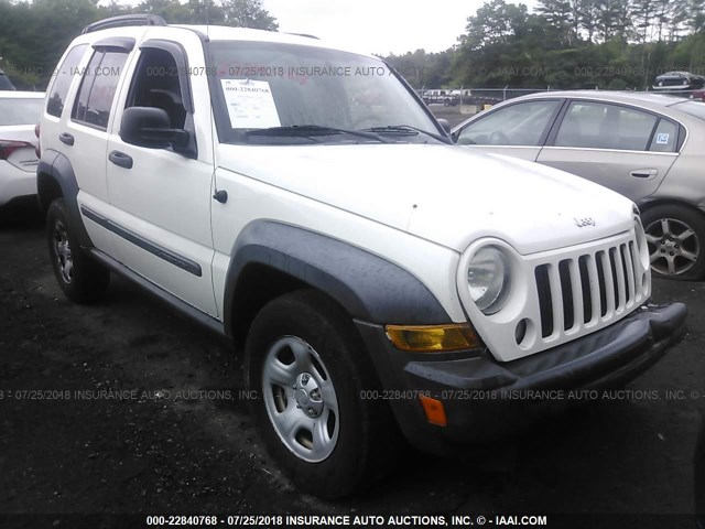 1J4GL48KX7W701519 - 2007 JEEP LIBERTY SPORT WHITE photo 1