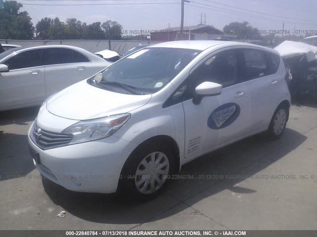3N1CE2CP3FL422717 - 2015 NISSAN VERSA NOTE S/S PLUS/SV/SL/SR WHITE photo 2
