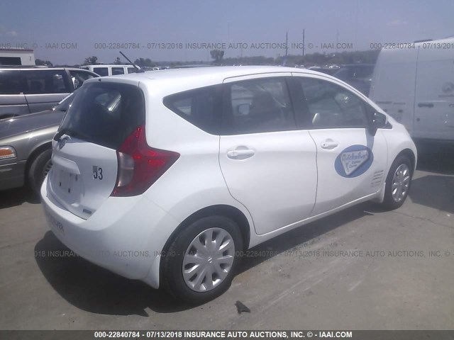 3N1CE2CP3FL422717 - 2015 NISSAN VERSA NOTE S/S PLUS/SV/SL/SR WHITE photo 4