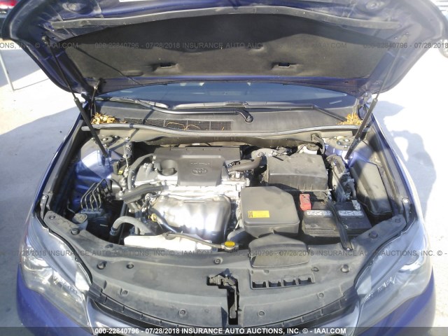 4T1BF1FK5FU897285 - 2015 TOYOTA CAMRY LE/XLE/SE/XSE 蓝色 照片 10