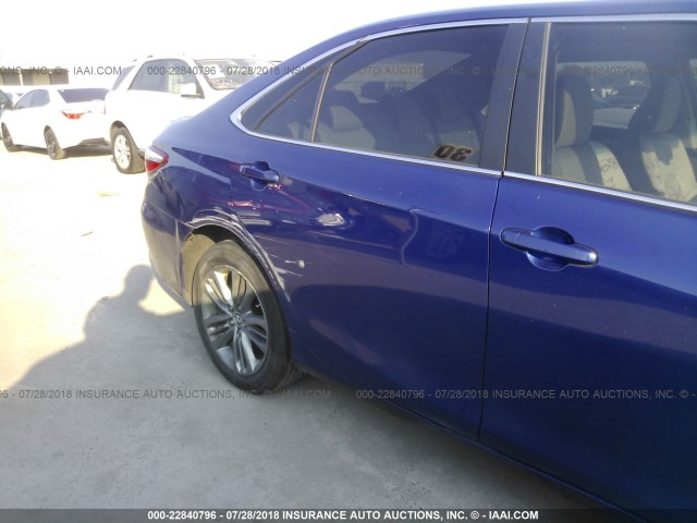 4T1BF1FK5FU897285 - 2015 TOYOTA CAMRY LE/XLE/SE/XSE 蓝色 照片 6