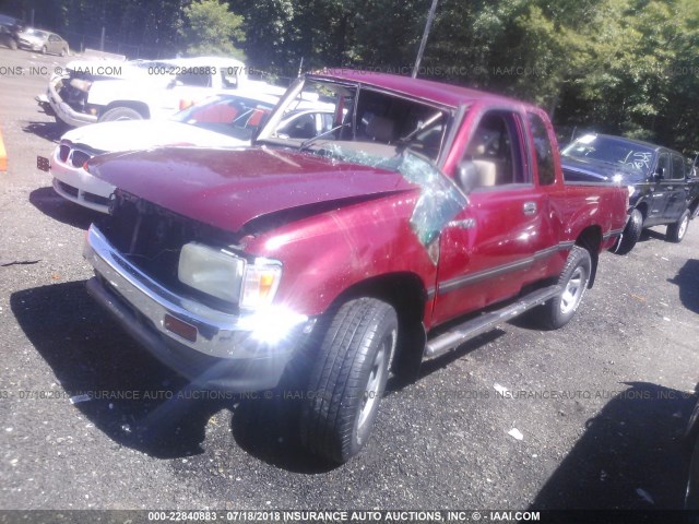 JT4UN22D4V0047568 - 1997 TOYOTA T100 XTRACAB RED photo 2