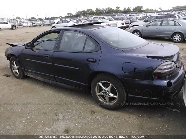 1G2WP52K8YF348689 - 2000 PONTIAC GRAND PRIX GT BLUE photo 3