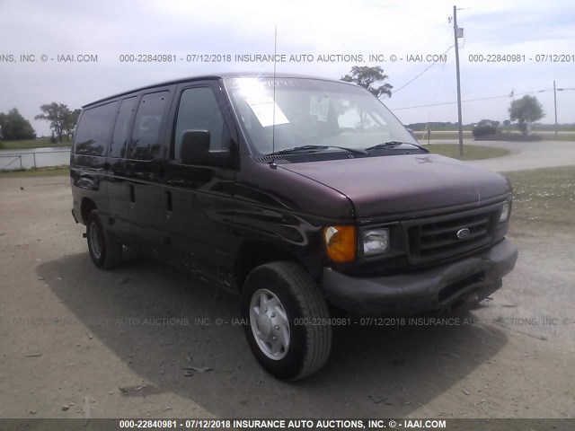 1FMNE11W27DB31414 - 2007 FORD ECONOLINE E150 WAGON RED photo 1