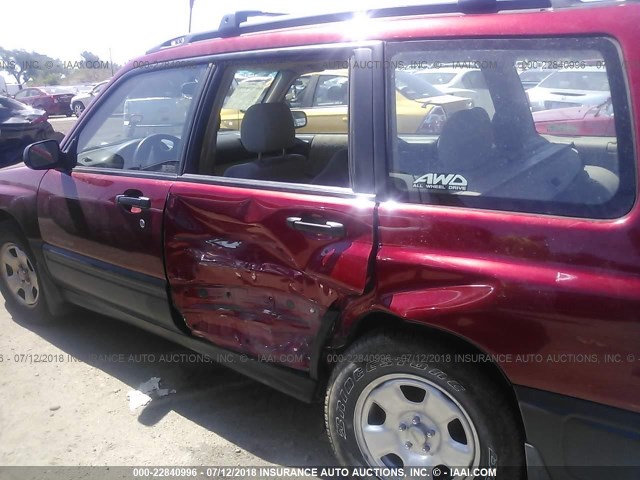 JF1SF6354YG726759 - 2000 SUBARU FORESTER L RED photo 6