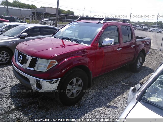 1N6AD07U16C464291 - 2006 NISSAN FRONTIER CREW CAB LE/SE/OFF ROAD RED photo 2