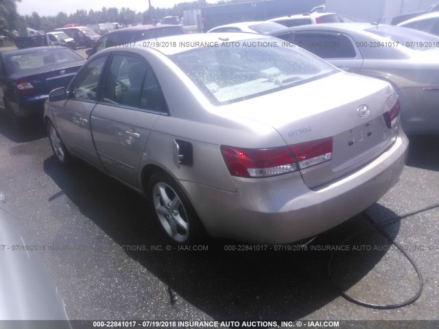 5NPEU46F47H288910 - 2007 HYUNDAI SONATA SE/LIMITED GRAY photo 3