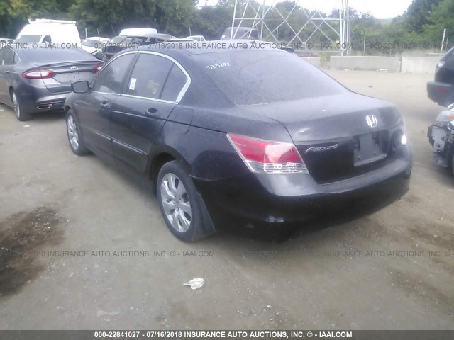 1HGCP26858A051034 - 2008 HONDA ACCORD EXL BLACK photo 3