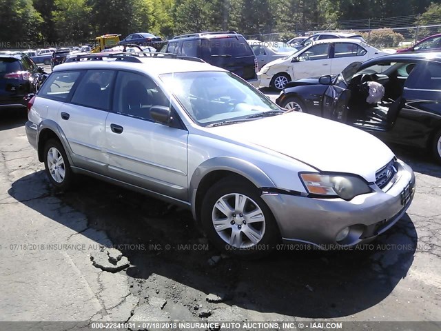 4S4BP61C057343532 - 2005 SUBARU LEGACY OUTBACK 2.5I SILVER photo 1