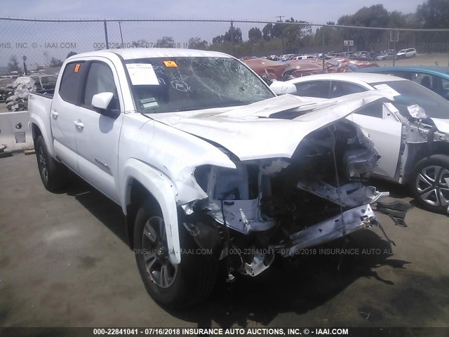 3TMAZ5CN5HM047953 - 2017 TOYOTA TACOMA DBL CAB/SR5/TRD SPORT/OR WHITE photo 1