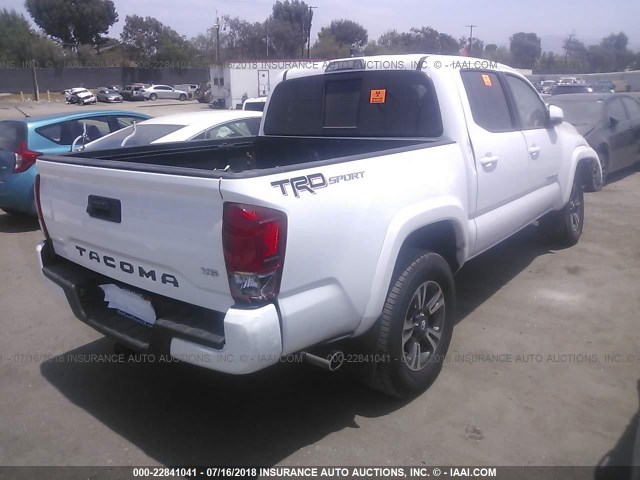 3TMAZ5CN5HM047953 - 2017 TOYOTA TACOMA DBL CAB/SR5/TRD SPORT/OR WHITE photo 4