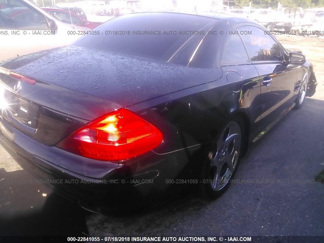 WDBSK75F04F075792 - 2004 MERCEDES-BENZ SL 500 BLACK photo 4