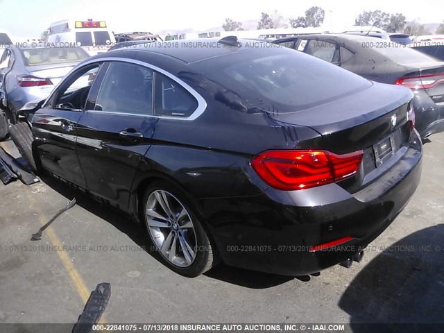 WBA4J1C56JBG76115 - 2018 BMW 430I GRAN COUPE BLACK photo 3