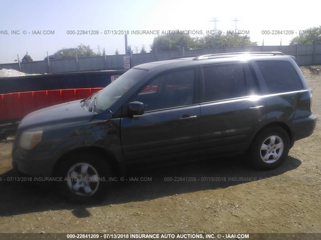 5FNYF18576B000496 - 2006 HONDA PILOT EX GRAY photo 6