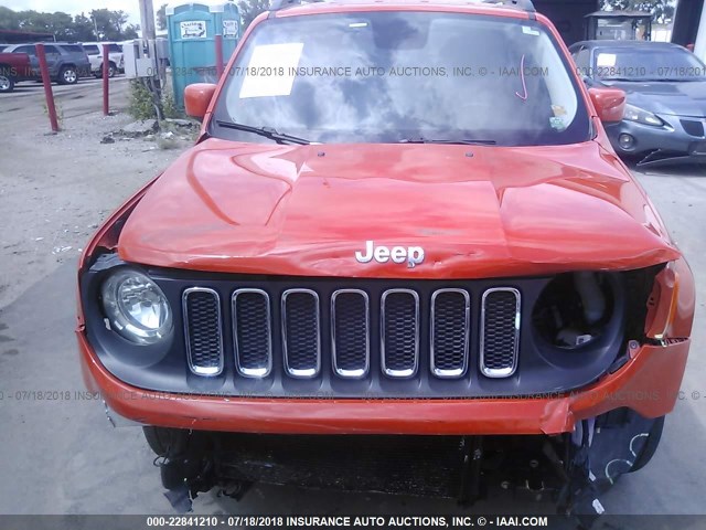 ZACCJBBT0FPB54917 - 2015 JEEP RENEGADE LATITUDE ORANGE photo 10