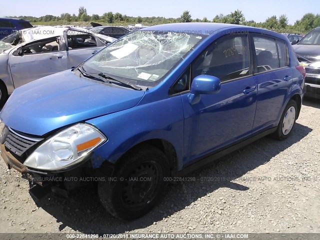 3N1BC13E48L354974 - 2008 NISSAN VERSA S/SL BLUE photo 2