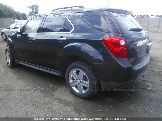 2GNFLHEK3E6294624 - 2014 CHEVROLET EQUINOX LTZ BLACK photo 3