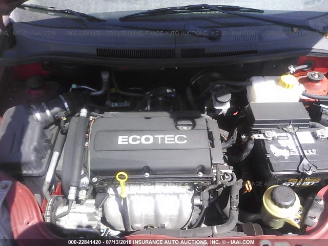 KL1TD56E49B331819 - 2009 CHEVROLET AVEO LS/LT RED photo 10