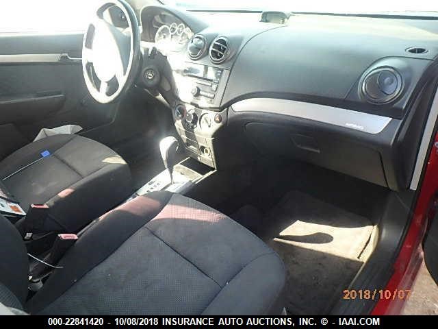 KL1TD56E49B331819 - 2009 CHEVROLET AVEO LS/LT RED photo 5