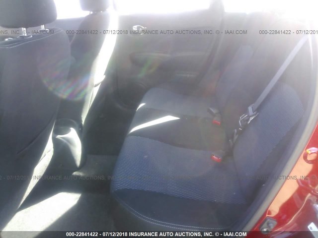 3N1CE2CPXFL420835 - 2015 NISSAN VERSA NOTE S/S PLUS/SV/SL/SR RED photo 8