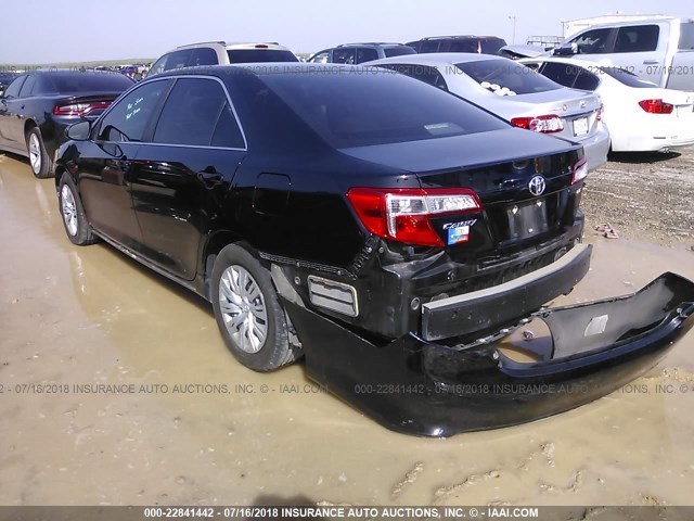 4T1BF1FK5CU163743 - 2012 TOYOTA CAMRY SE/LE/XLE BLACK photo 3