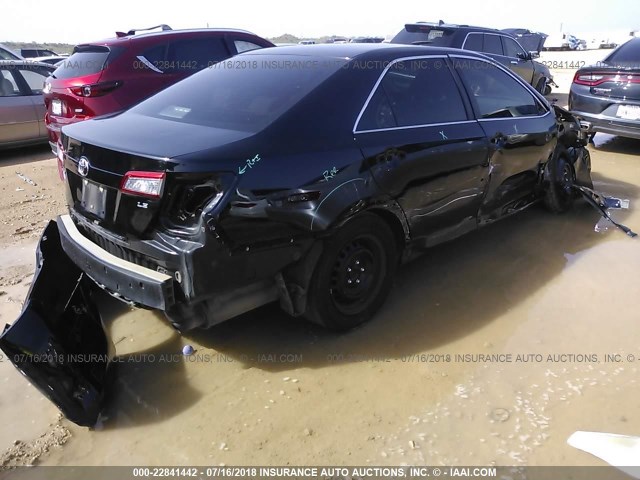 4T1BF1FK5CU163743 - 2012 TOYOTA CAMRY SE/LE/XLE BLACK photo 4