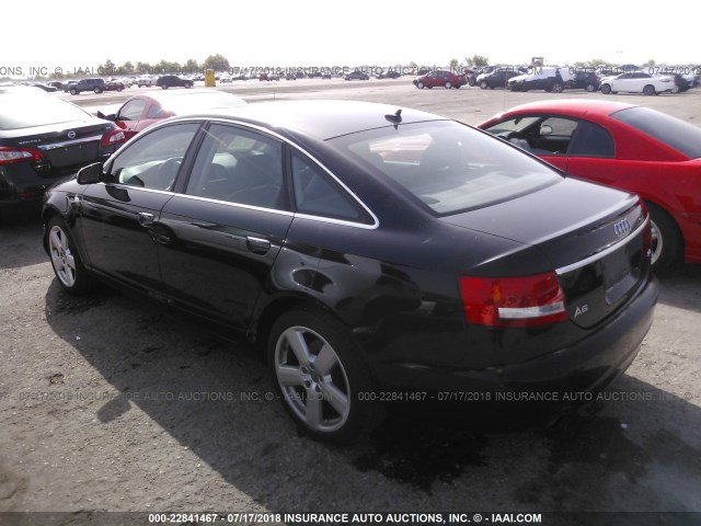 WAUAH74F48N021689 - 2008 AUDI A6 3.2 BLACK photo 3